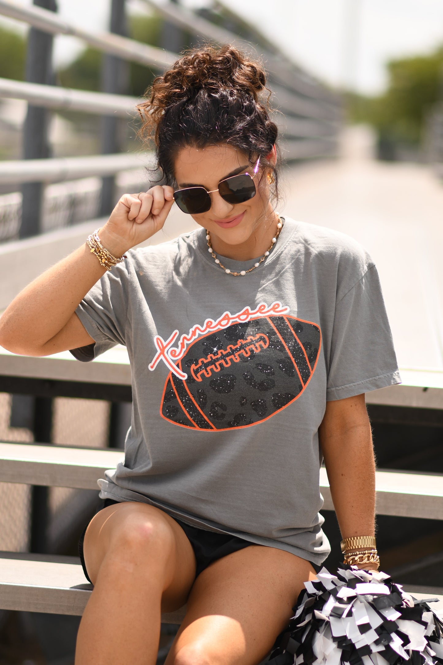 Tennessee Faux Leopard Football Tee