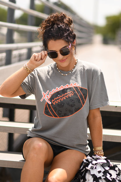 Tennessee Faux Leopard Football Tee