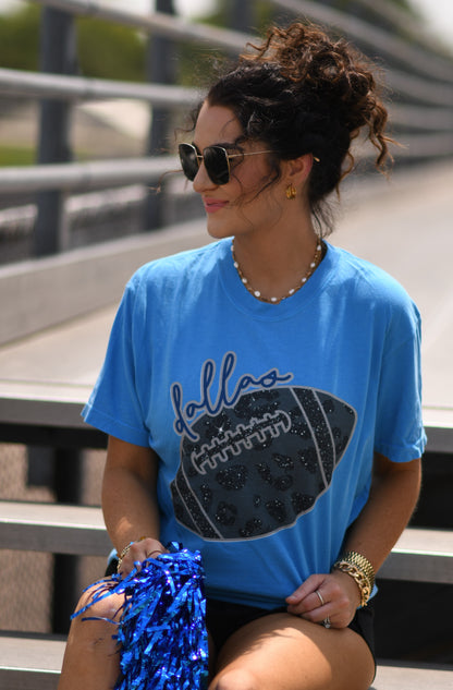Dallas Faux Glitter Football Tee