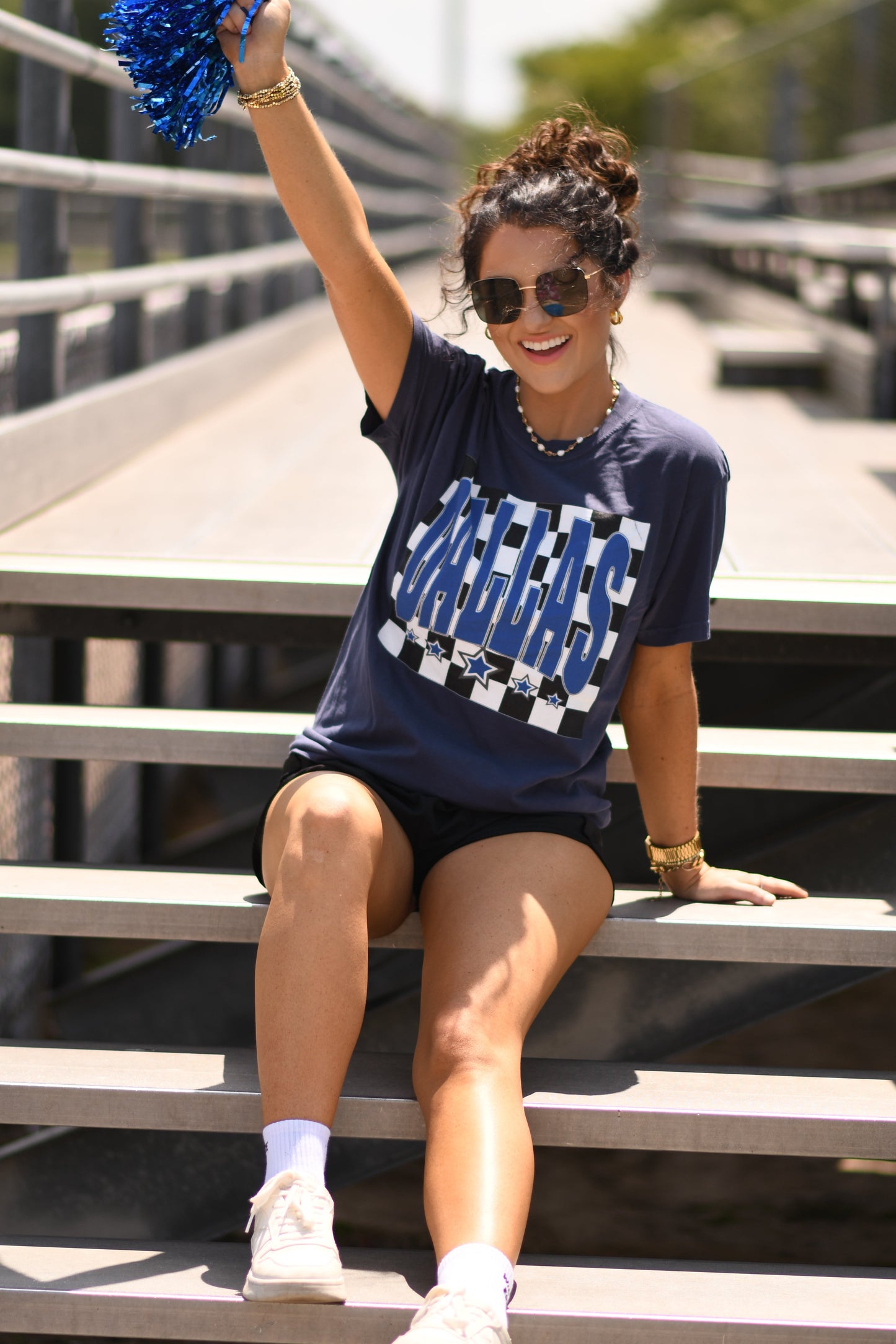 Dallas Checkered Stars Tee