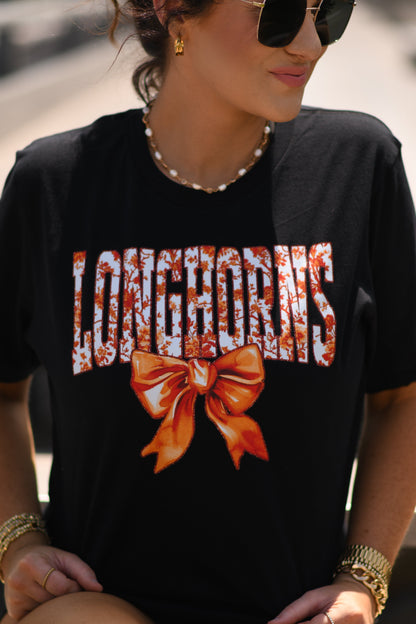 Longhorns Chinoiserie Bow Tee