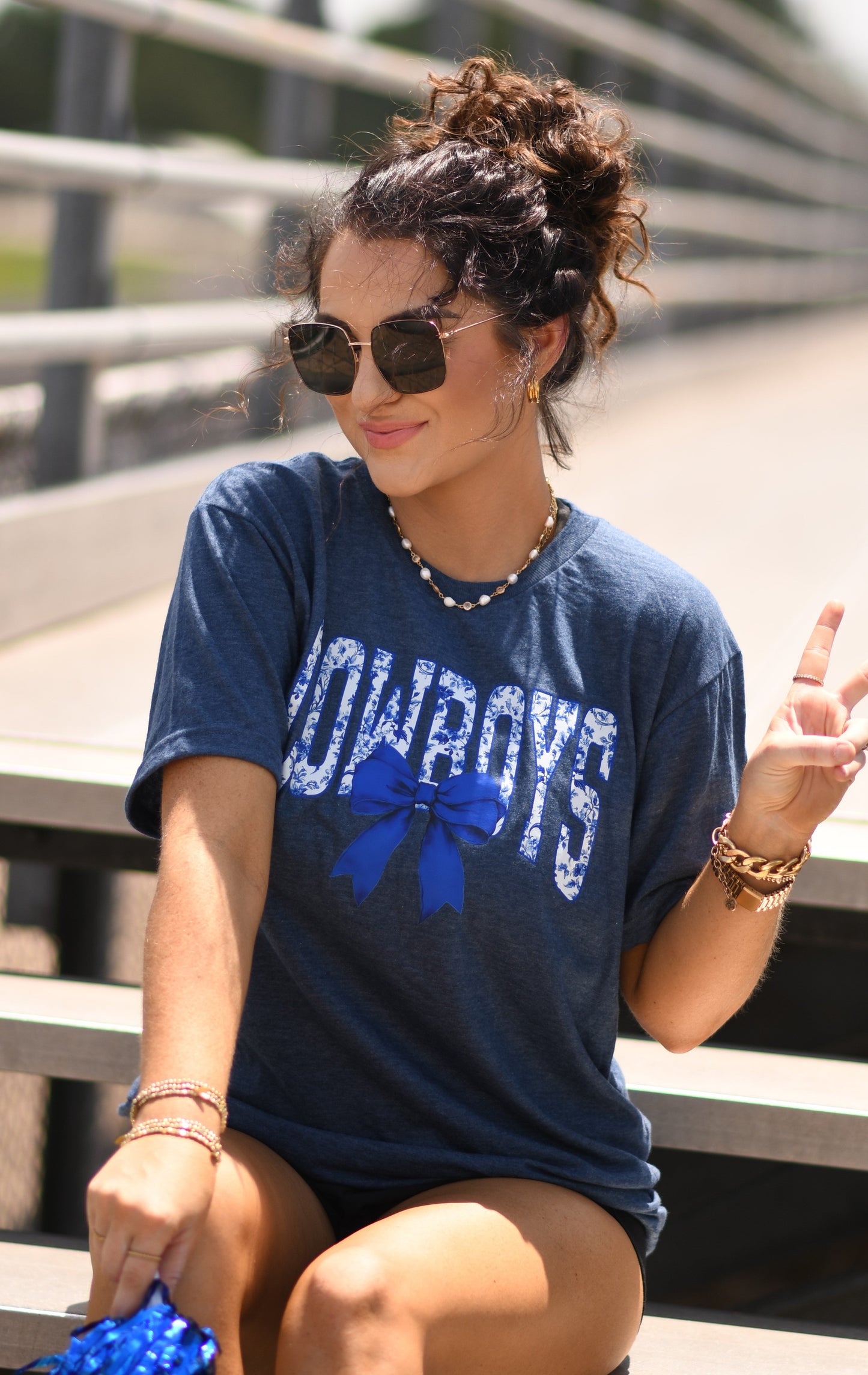Cowboys Chinoiserie Bow Tee