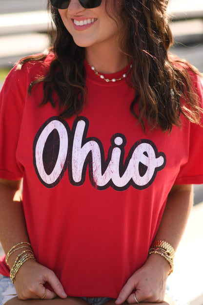 Ohio Distressed Tee
