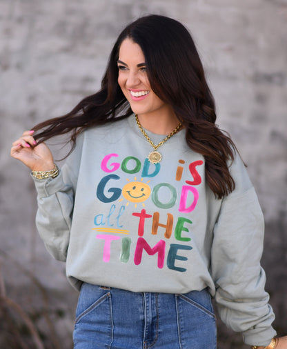 God Is Good All The Time Watercolor Sweatshirt/Tee