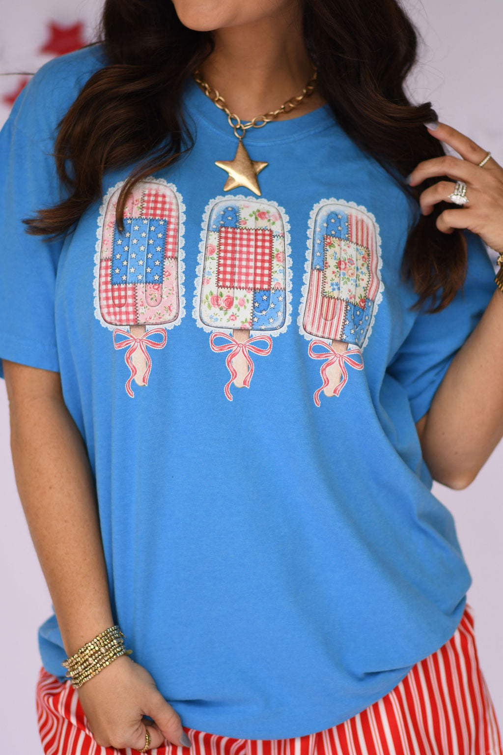 PATCHWORK LACE POPSICLE TEE