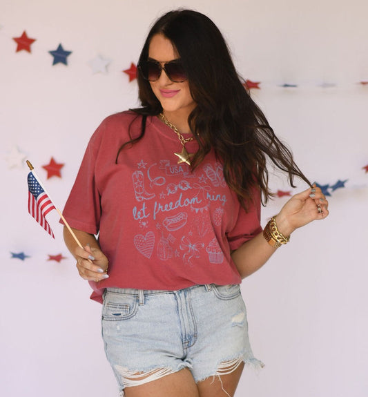 LET FREEDOM RING ICONS TEE