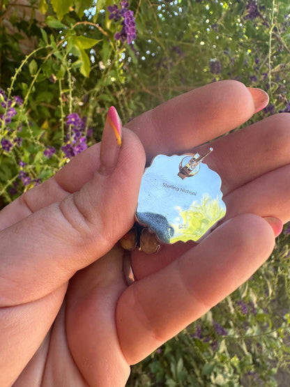 Handmade Bumble Bee & Sterling Silver Cluster Post Earrings