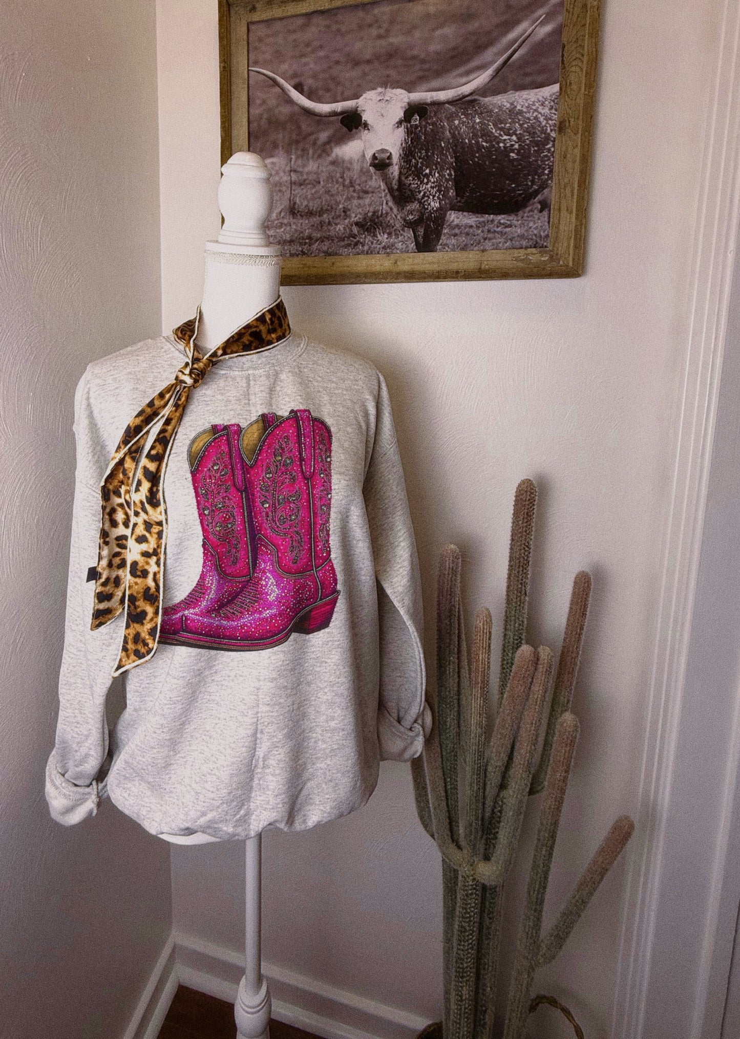 PINK BEDAZZLED BOOTS