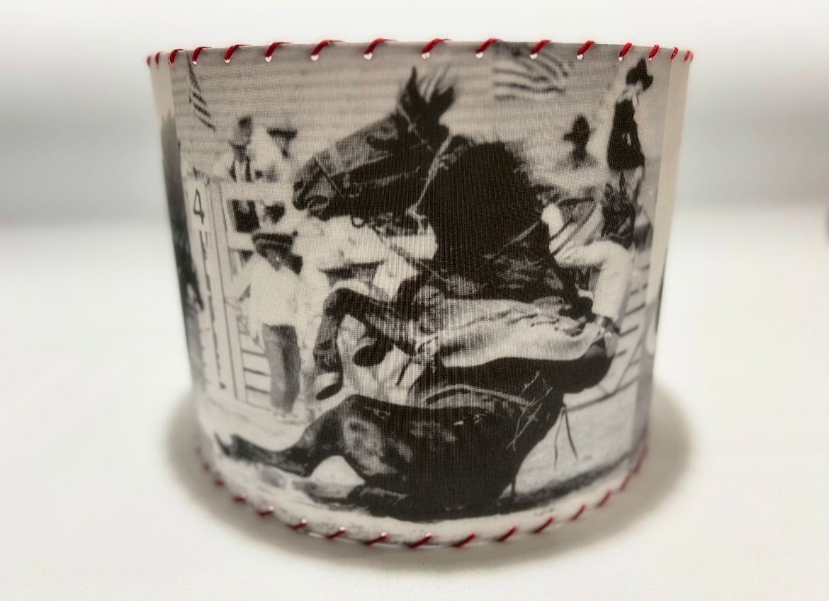 Old West Cowgirls Red Lace Lampshade