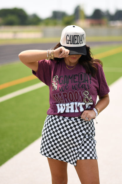 On Game Days We Wear Maroon and White Tee
