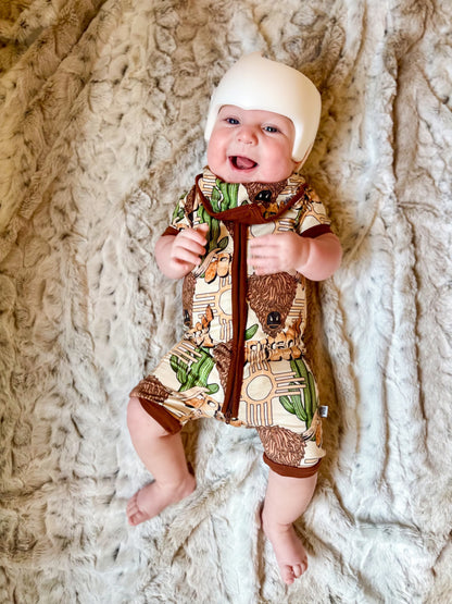 Cowboy Bamboo Shortie Romper