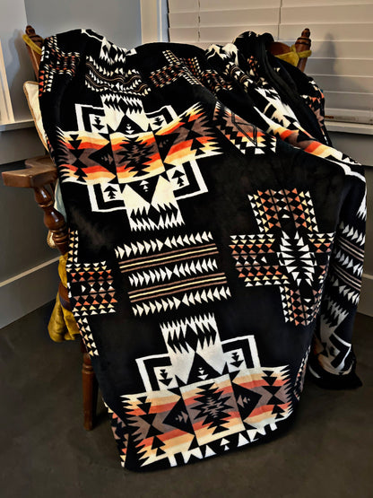 Black/Brown Southwest Blanket