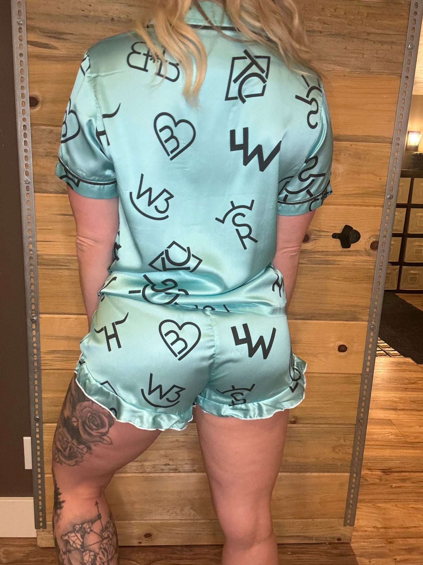 Turquoise Brands Silky Short Pajama Set - V2