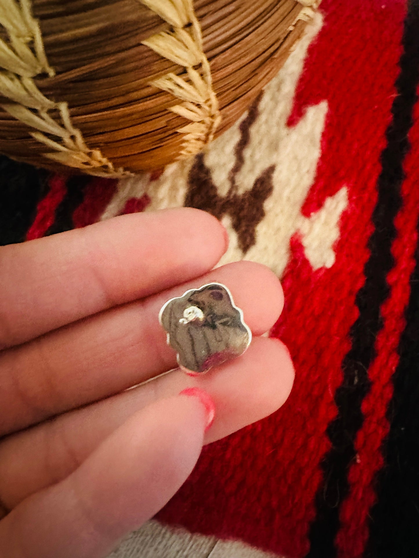 Navajo Sterling Silver & Turquoise Post Earrings