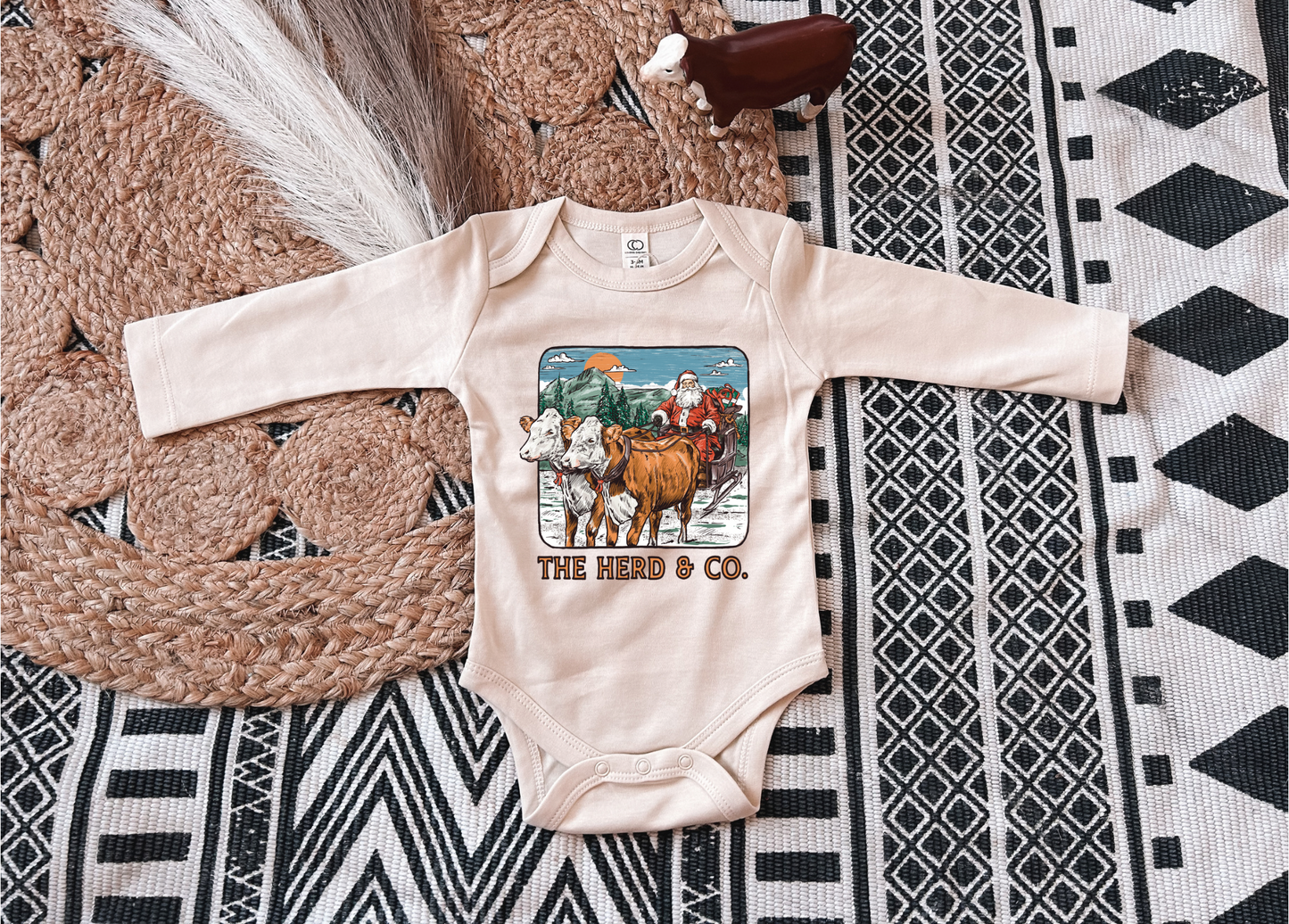 Hereford Christmas - Long Sleeve Onesie