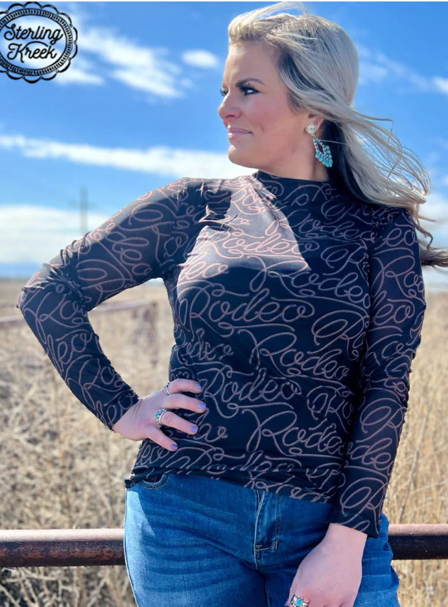 Rodeo Queen Mesh Top