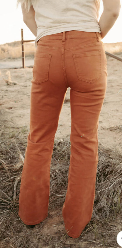 Walking West Denim- Rust