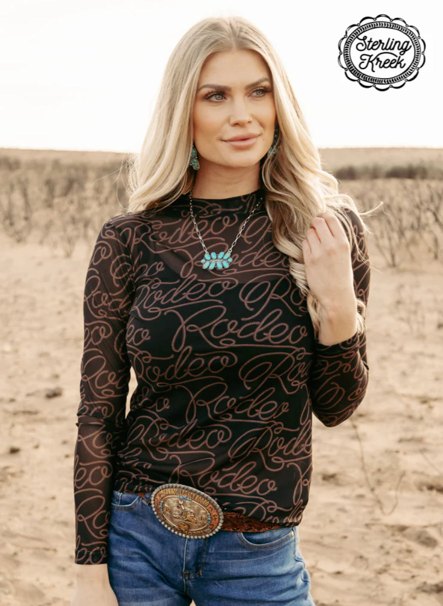 Rodeo Queen Mesh Top