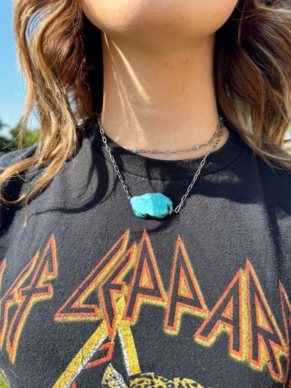 choker turquoise magnesite necklace