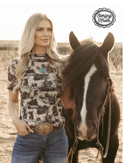 Rodeo Road Mesh Top