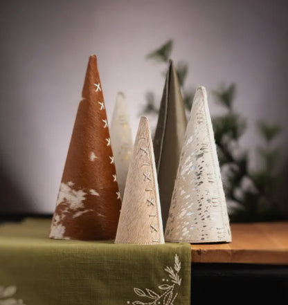 Leather Nesting Trees Preorder- Set of 3