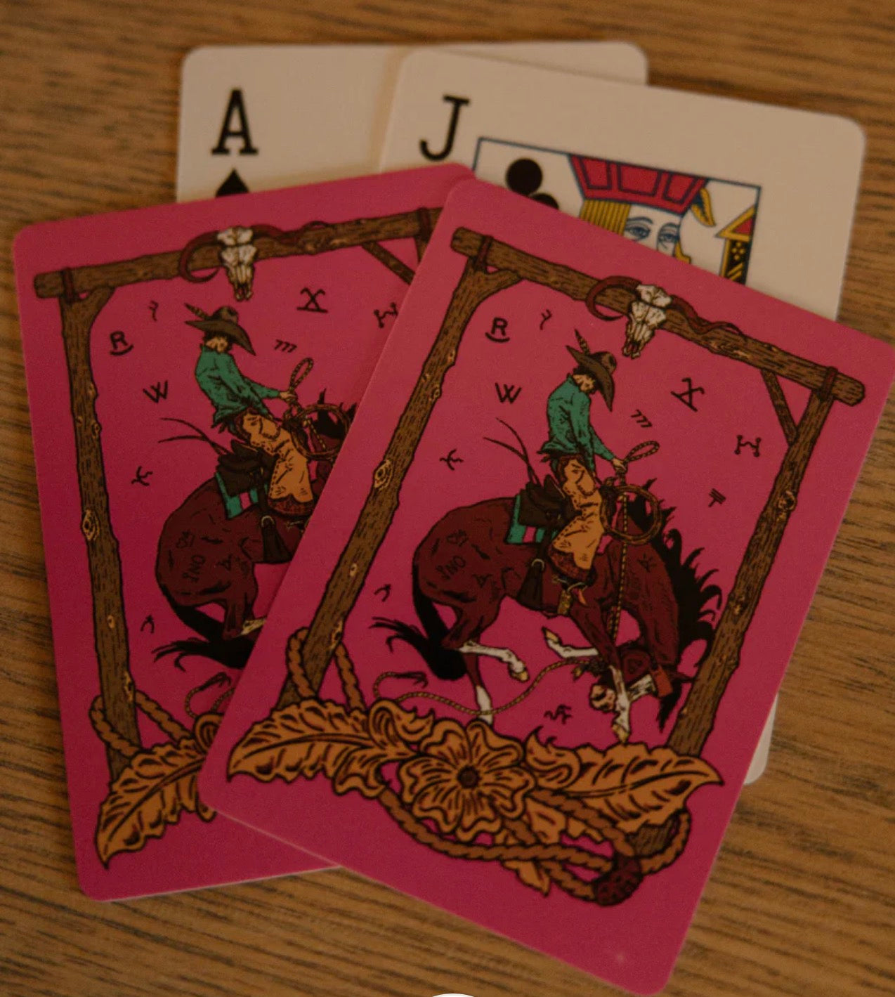 Pink Outlaw Playing Cards