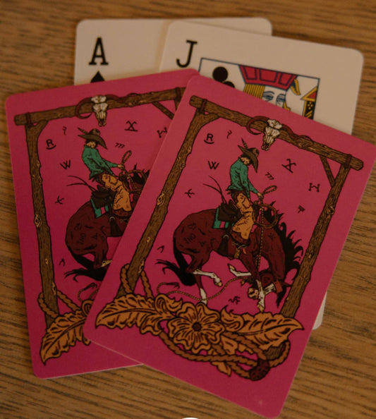 Pink Outlaw Playing Cards