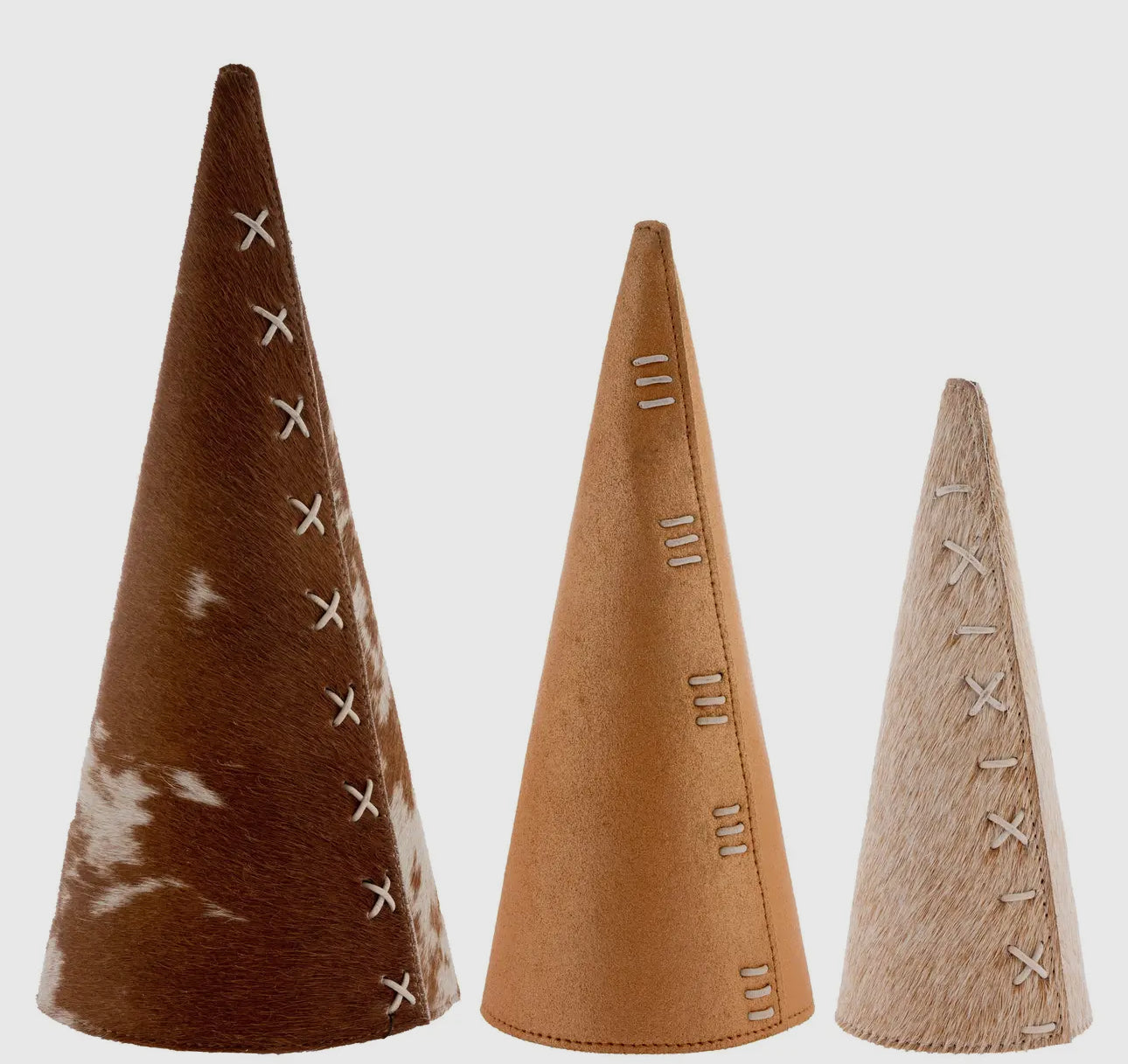 Leather Nesting Trees Preorder- Set of 3