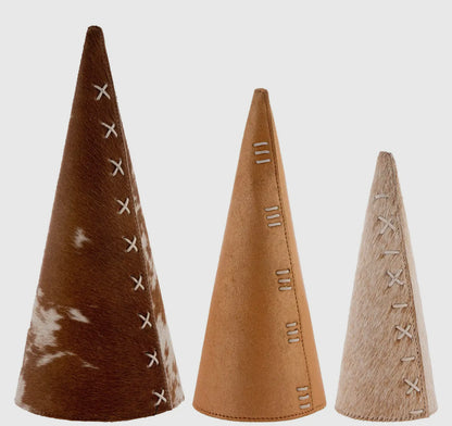 Leather Nesting Trees Preorder- Set of 3