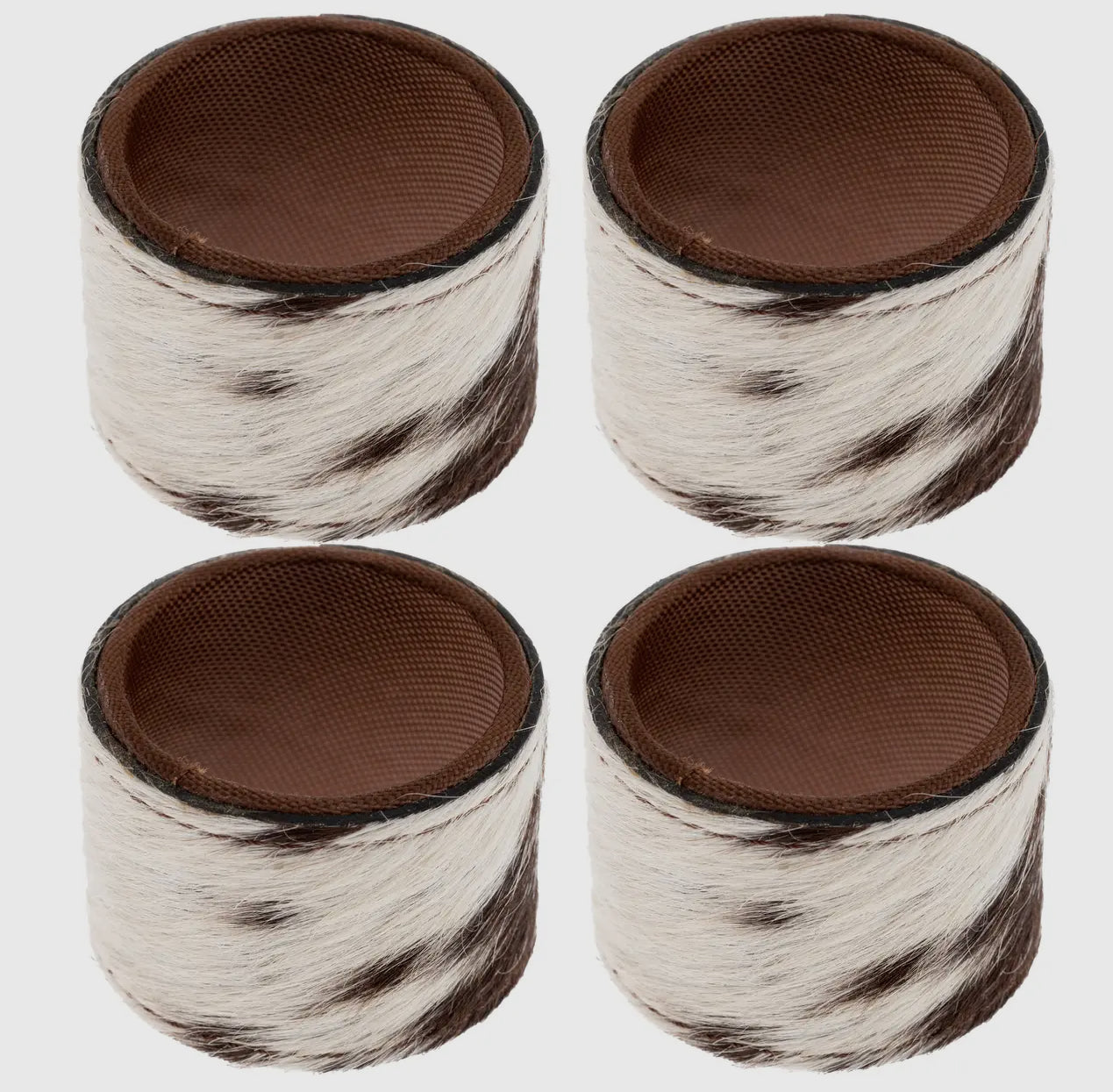 Cowhide Napkin Ring- Set of 4