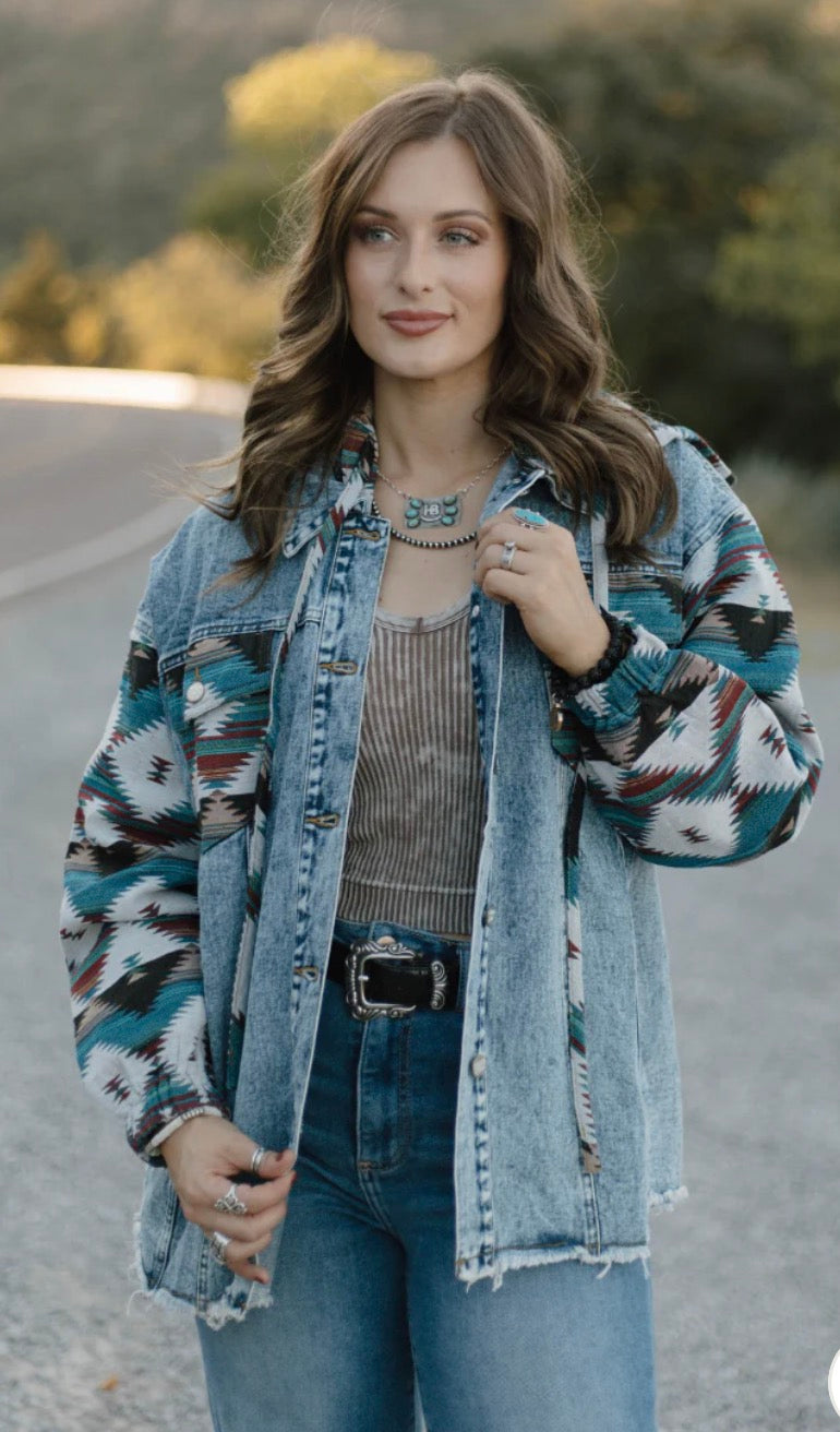 Southern Roots Denim Shacket