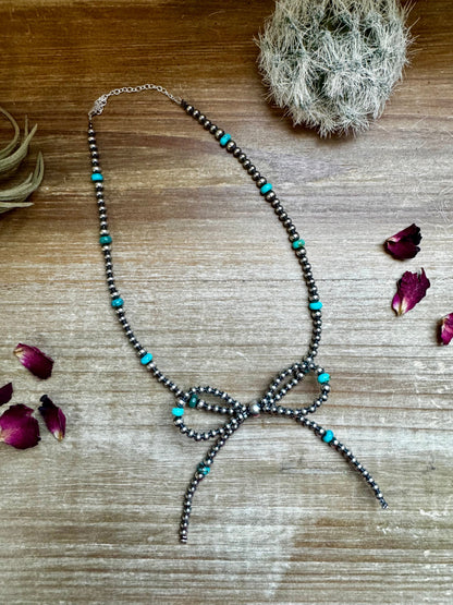 Turquoise Bow Necklace