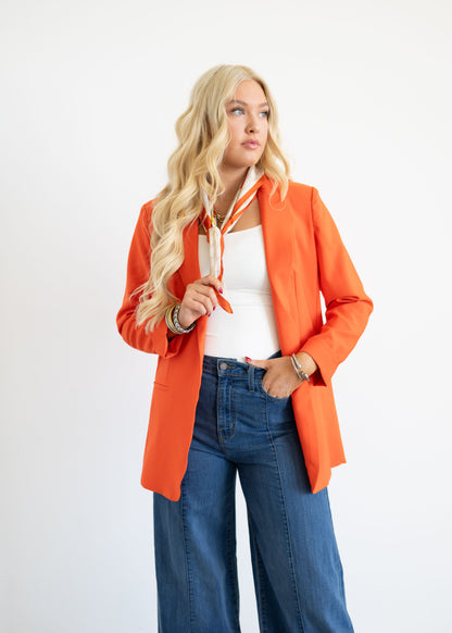 The Nessa Classic Blazer in Orange