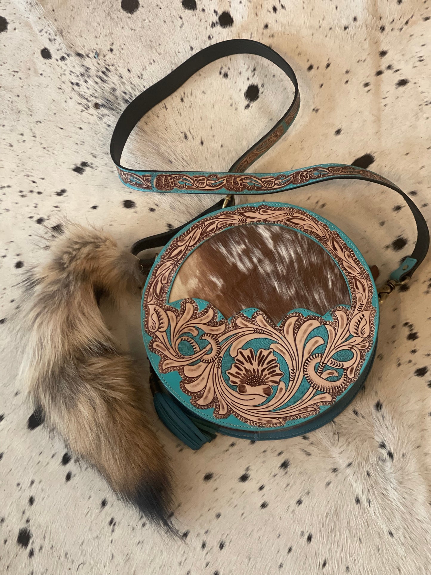 Desert Rain Hand Tooled Canteen Purse