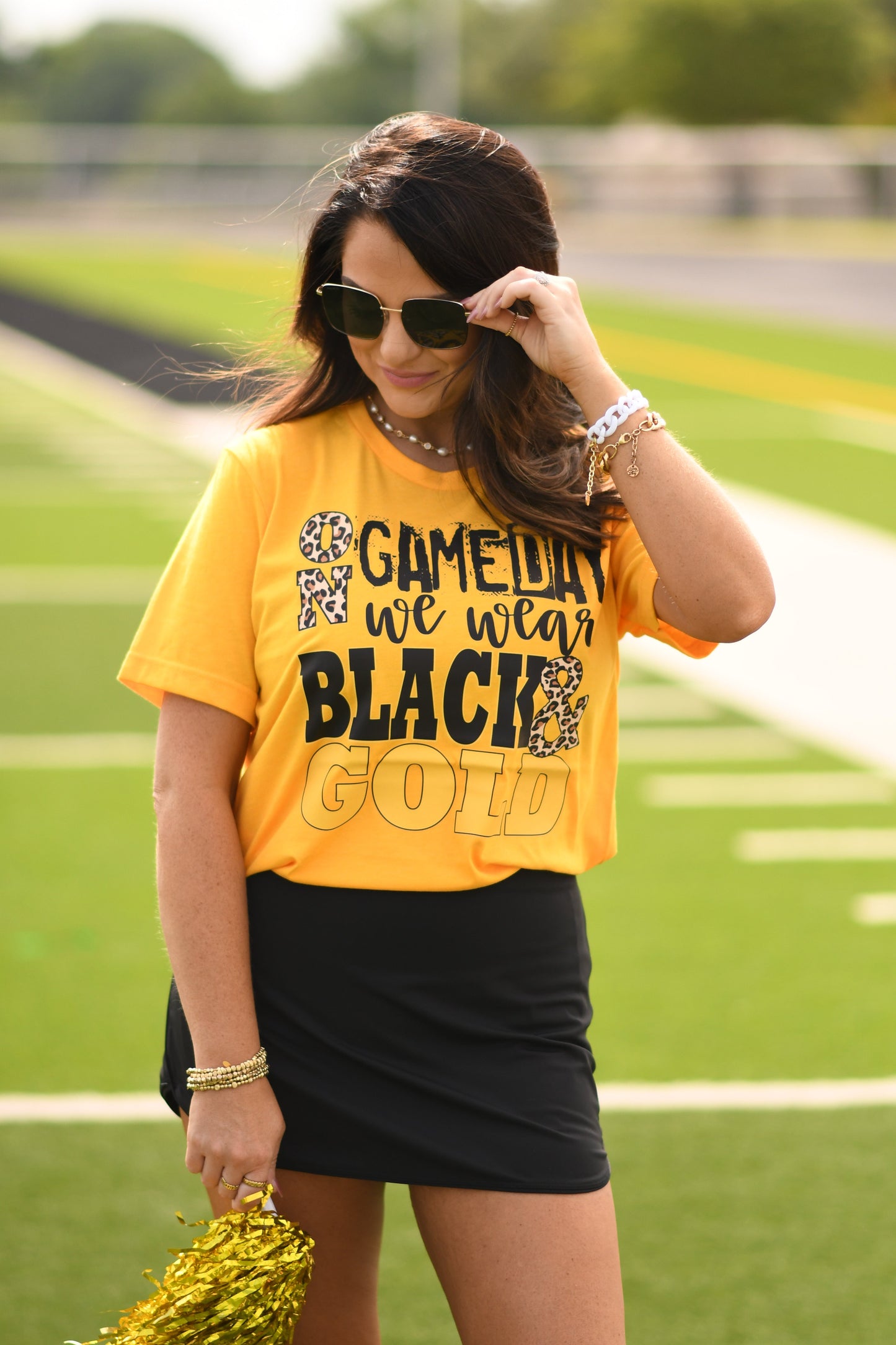 On Game Days We Wear Black And Gold Tee