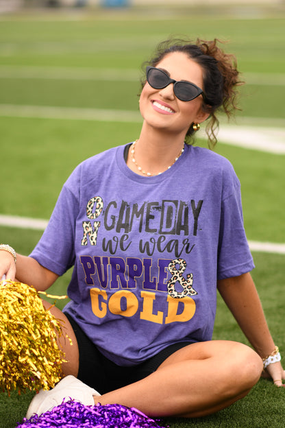 On Game Days We Wear Purple And Gold Tee