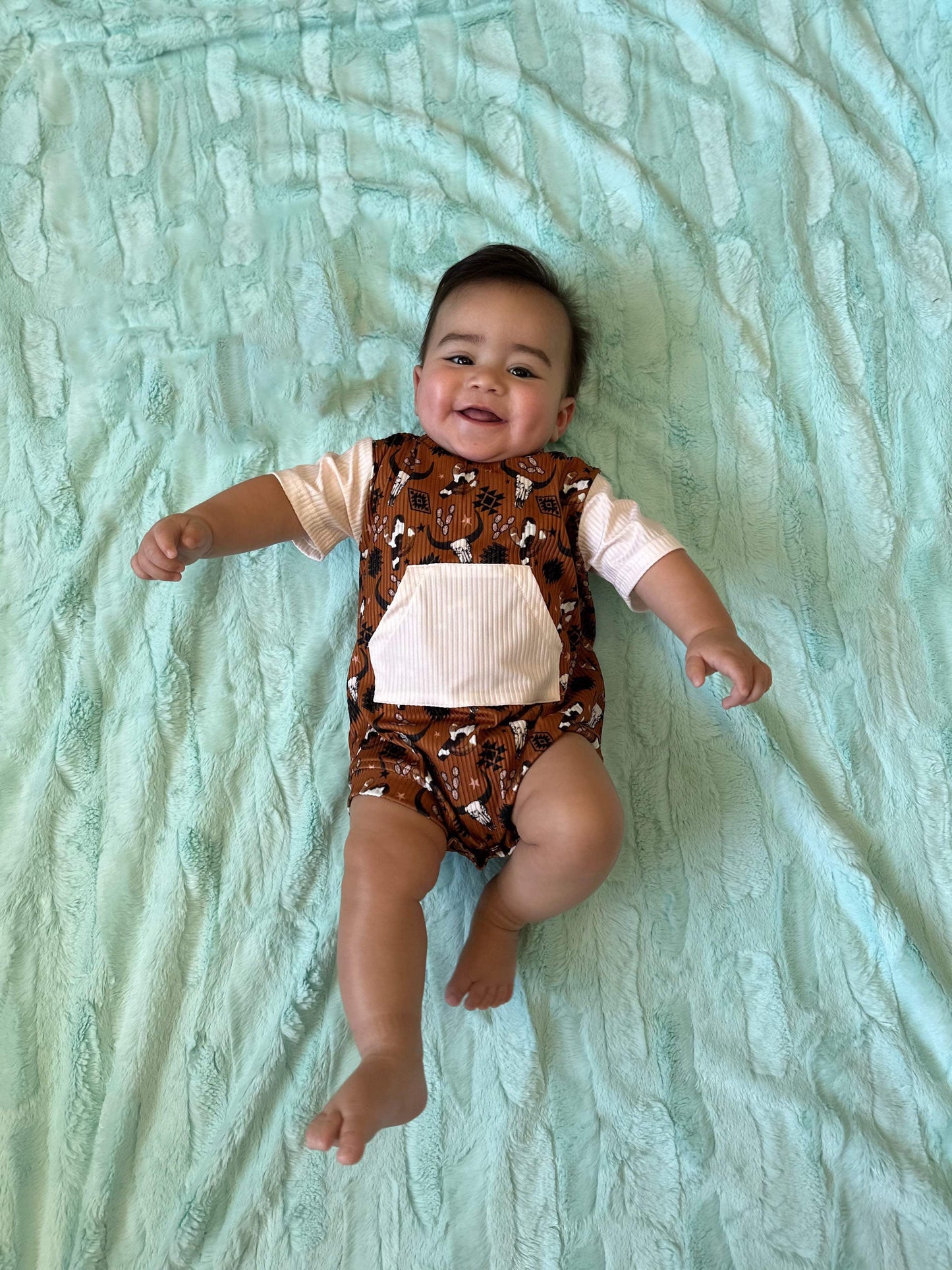 Brown Steerhead Romper