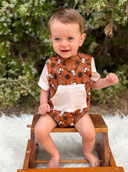 Brown Steerhead Romper