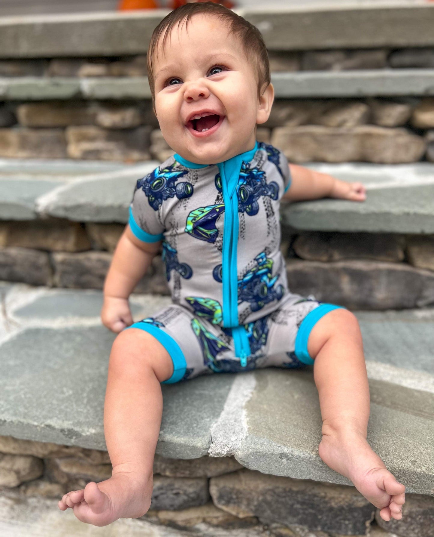 Quad Bamboo Shortie Romper (FINAL SALE)