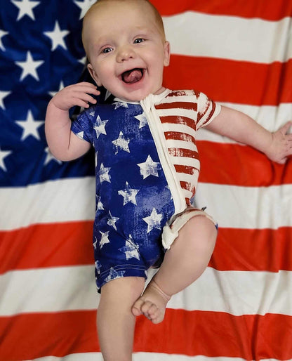 Patriotic Bamboo Shortie Romper