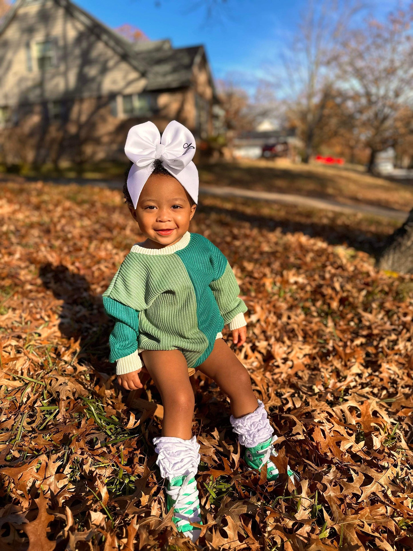 Cedar Color Block Sweater Romper