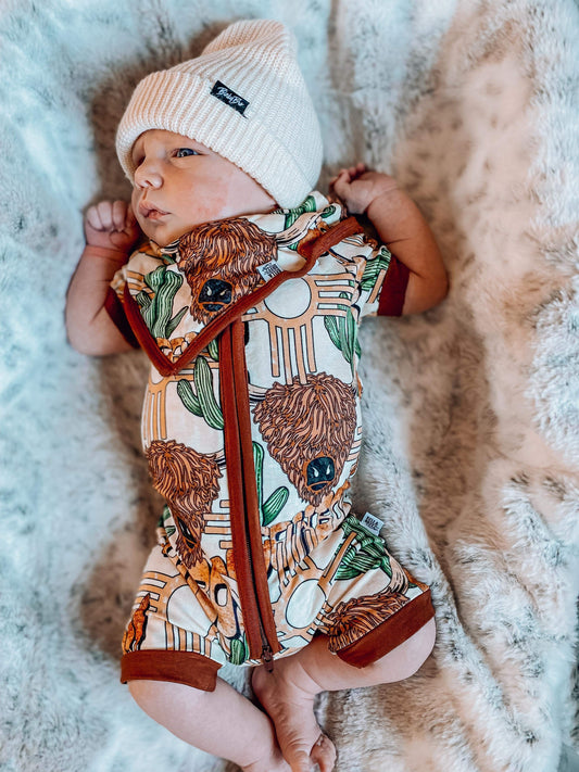 Cowboy Bamboo Shortie Romper