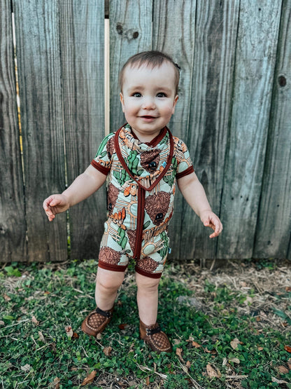 Cowboy Bamboo Shortie Romper