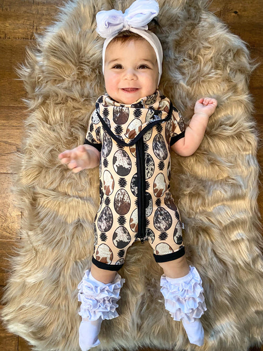 Western Easter Bamboo Shortie Romper (FINAL SALE)