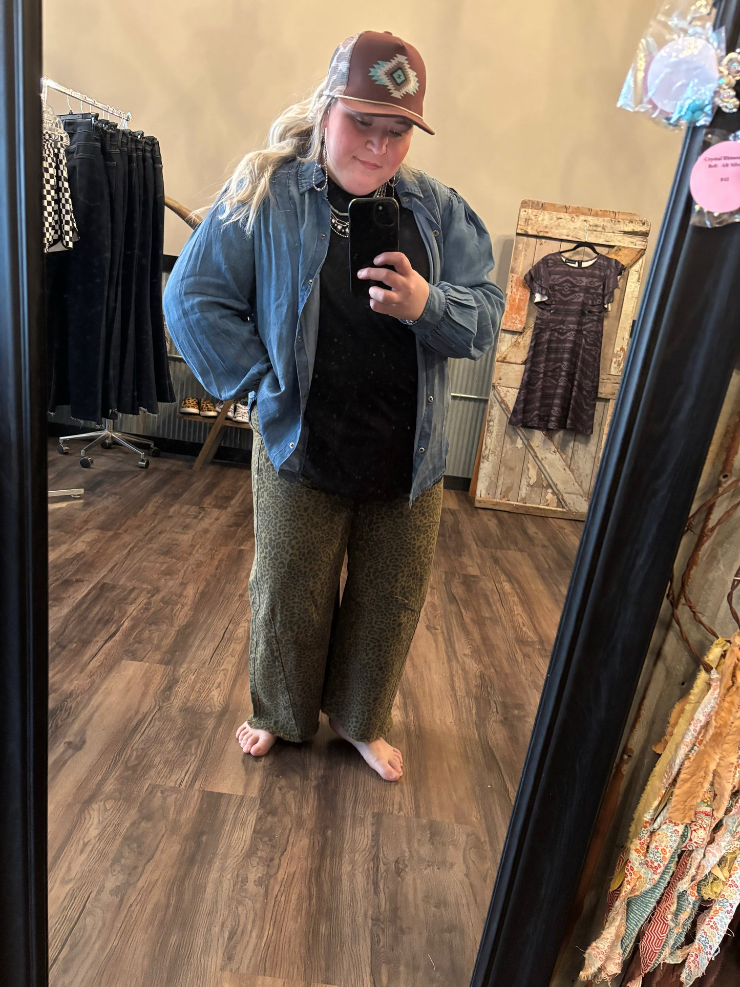 Blakeley Cheetah Barrel Jeans