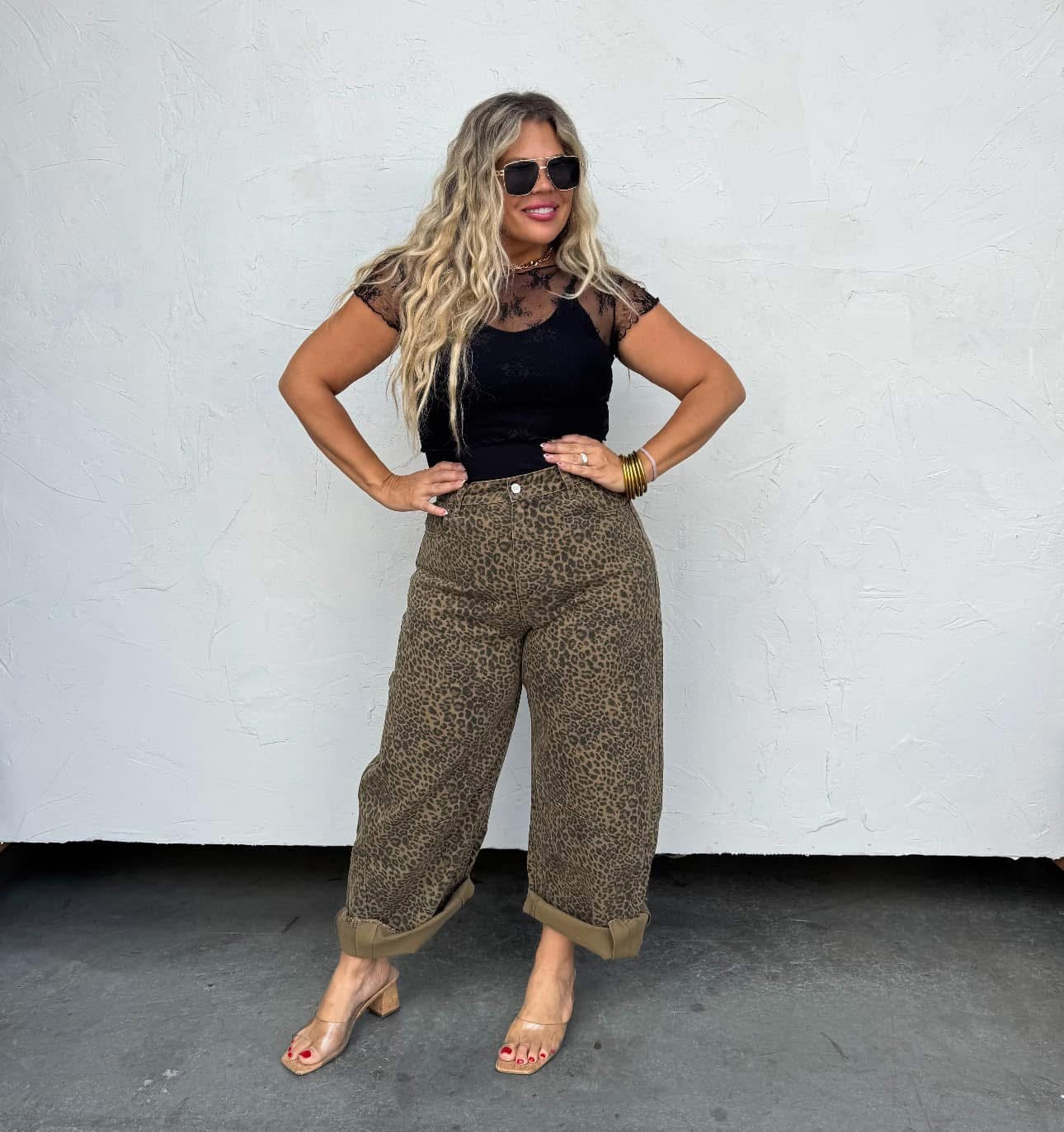 Blakeley Cheetah Barrel Jeans