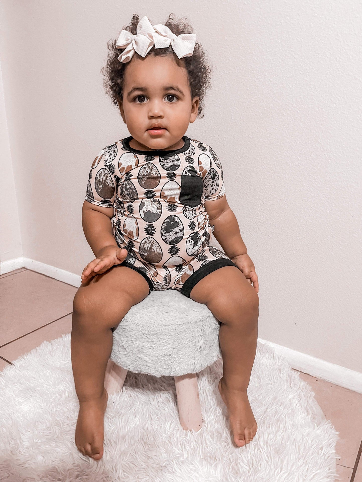 Western Easter Bamboo Shortie Romper