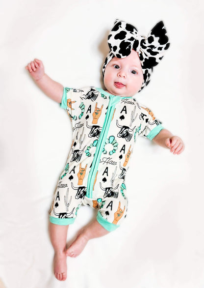 Yeehaw Bamboo Shortie Romper