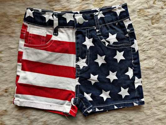 4th of July Girls Shorts