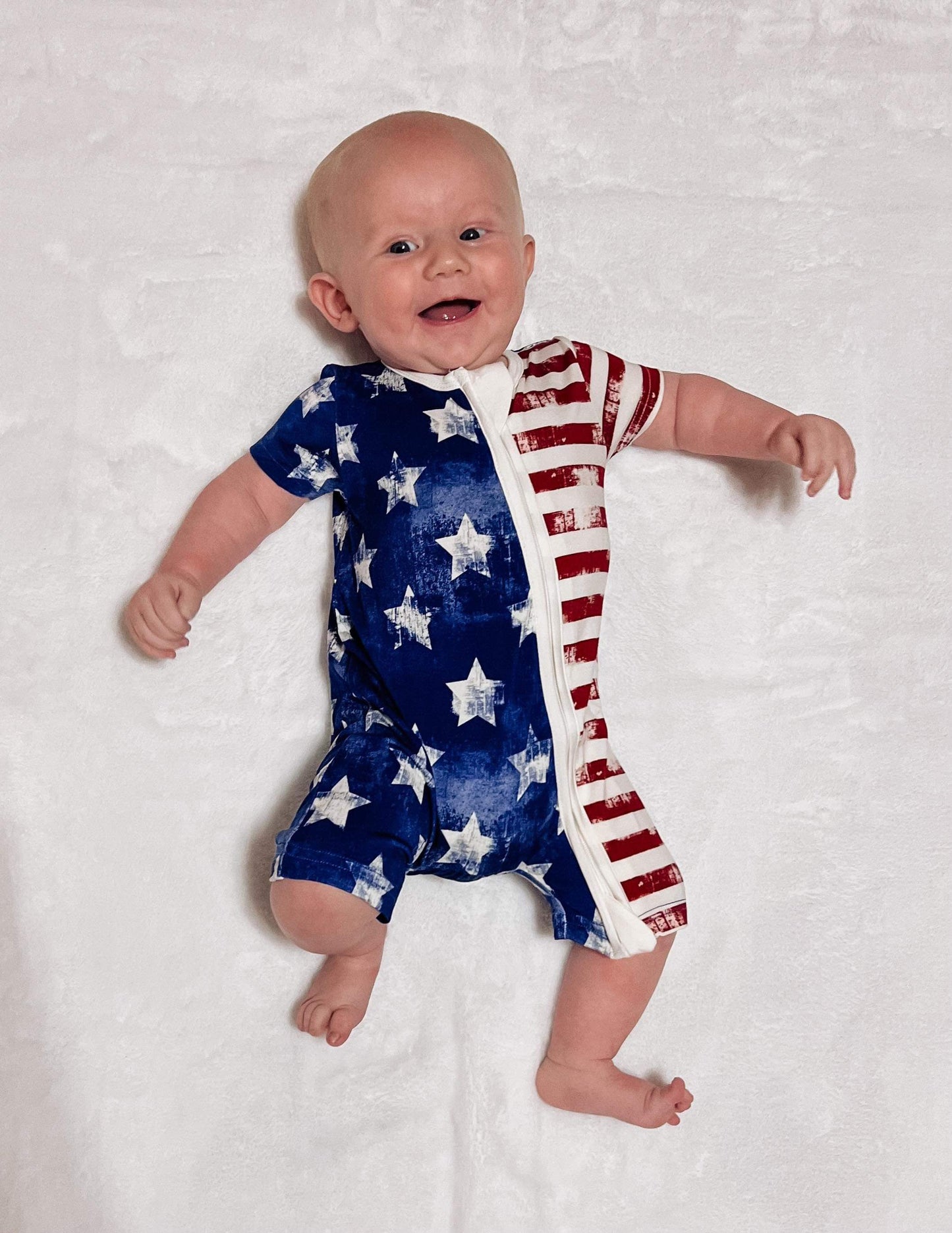 Patriotic Bamboo Shortie Romper